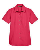 Harriton M560W Ladies' Barbados Textured CampShirt #color_PARROT RED