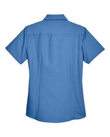 Harriton M560W Ladies' Barbados Textured CampShirt #color_POOL BLUE