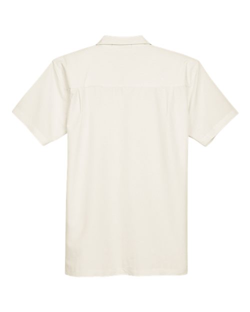 Harriton M560 Men's Barbados Textured CampShirt #color_CREME