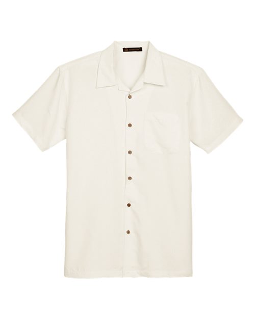 Harriton M560 Men's Barbados Textured CampShirt #color_CREME