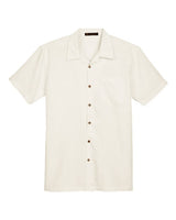 Harriton M560 Men's Barbados Textured CampShirt #color_CREME