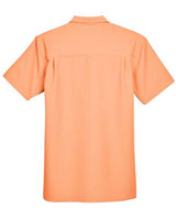 Harriton M560 Men's Barbados Textured CampShirt #color_NECTARINE