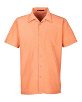 Harriton M560 Men's Barbados Textured CampShirt #color_NECTARINE