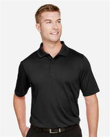 Harriton M348 Men's Advantage Snag Protection Plus IL Polo #color_BLACK