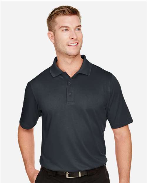 Harriton M348 Men's Advantage Snag Protection Plus IL Polo #color_DARK CHARCOAL