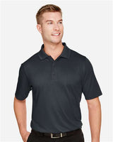 Harriton M348 Men's Advantage Snag Protection Plus IL Polo #color_DARK CHARCOAL