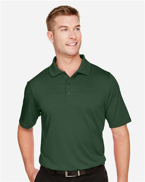 Harriton M348 Men's Advantage Snag Protection Plus IL Polo #color_DARK GREEN