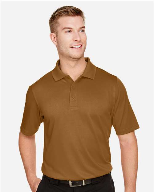Harriton M348 Men's Advantage Snag Protection Plus IL Polo #color_DUCK BROWN