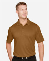 Harriton M348 Men's Advantage Snag Protection Plus IL Polo #color_DUCK BROWN