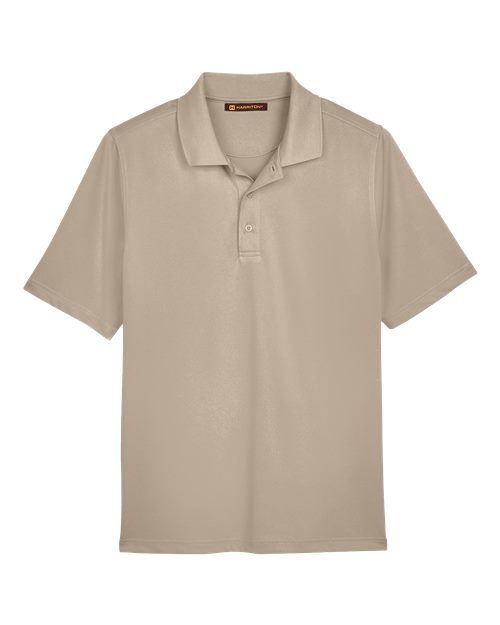 Harriton M348 Men's Advantage Snag Protection Plus IL Polo #color_KHAKI