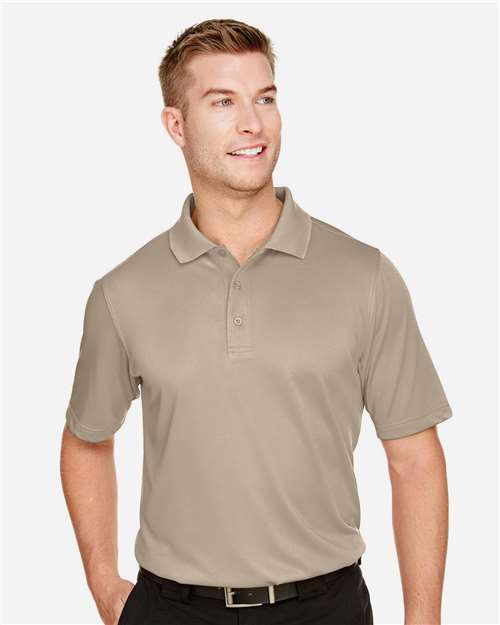 Harriton M348 Men's Advantage Snag Protection Plus IL Polo #color_KHAKI