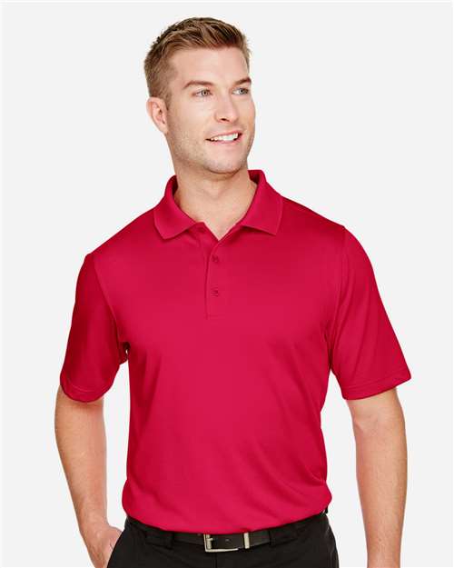 Harriton M348 Men's Advantage Snag Protection Plus IL Polo #color_RED