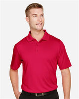 Harriton M348 Men's Advantage Snag Protection Plus IL Polo #color_RED