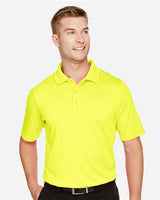 Harriton M348 Men's Advantage Snag Protection Plus IL Polo #color_SAFETY YELLOW