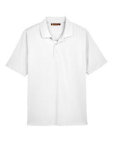Harriton M348 Men's Advantage Snag Protection Plus IL Polo #color_WHITE