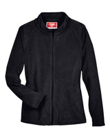 Team 365 TT90W Ladies' Campus Microfleece Jacket #color_BLACK