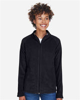Team 365 TT90W Ladies' Campus Microfleece Jacket #color_BLACK