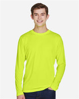 Team 365 TT11L Men's Zone Performance Long-Sleeve T-Shirt #color_SAFETY YELLOW