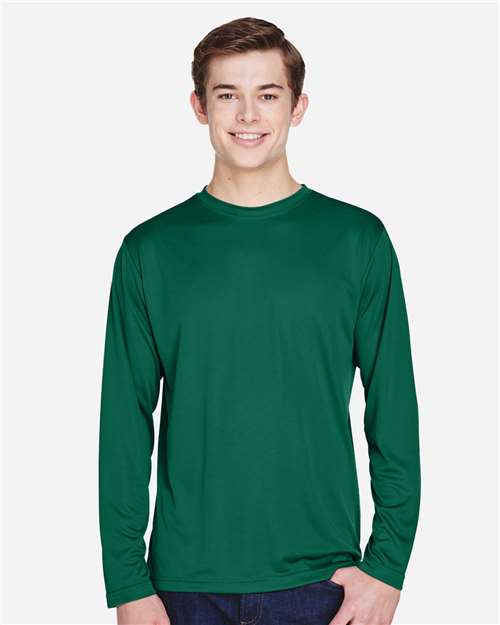 Team 365 TT11L Men's Zone Performance Long-Sleeve T-Shirt #color_SPORT FOREST