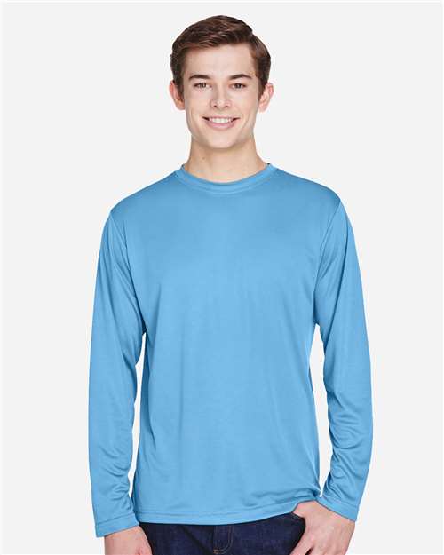 Team 365 TT11L Men's Zone Performance Long-Sleeve T-Shirt #color_SPORT LIGHT BLUE