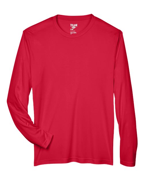 Team 365 TT11L Men's Zone Performance Long-Sleeve T-Shirt #color_SPORT RED