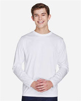 Team 365 TT11L Men's Zone Performance Long-Sleeve T-Shirt #color_WHITE