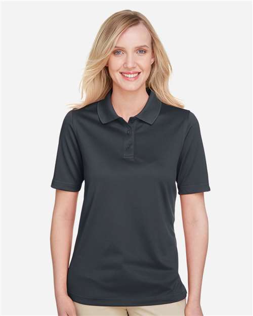 Harriton M348W Ladies' Advantage Snag Protection Plus IL Polo #color_DARK CHARCOAL