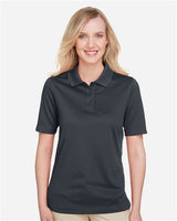 Harriton M348W Ladies' Advantage Snag Protection Plus IL Polo #color_DARK CHARCOAL