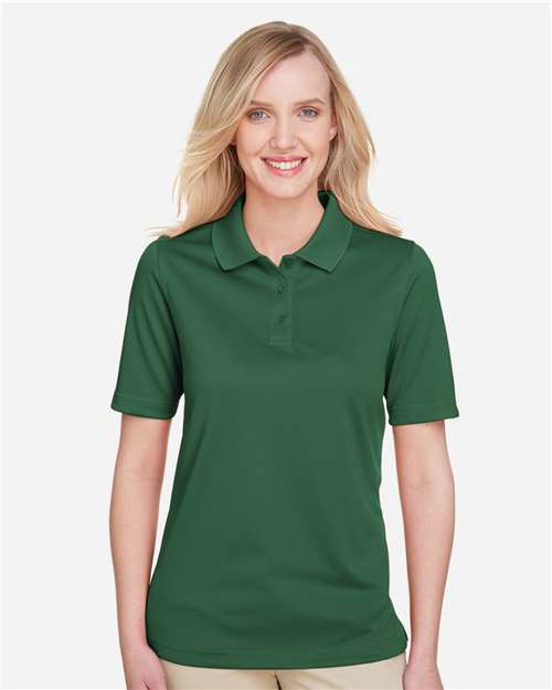 Harriton M348W Ladies' Advantage Snag Protection Plus IL Polo #color_DARK GREEN