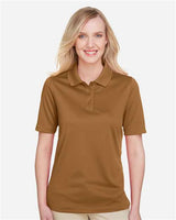 Harriton M348W Ladies' Advantage Snag Protection Plus IL Polo #color_DUCK BROWN