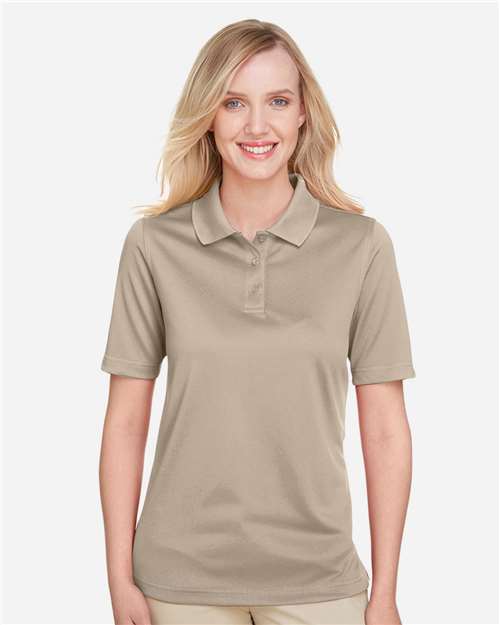 Harriton M348W Ladies' Advantage Snag Protection Plus IL Polo #color_KHAKI