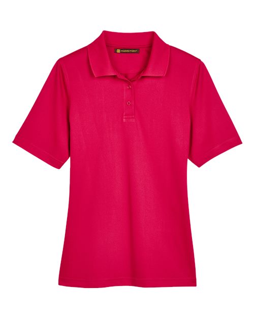 Harriton M348W Ladies' Advantage Snag Protection Plus IL Polo #color_RED
