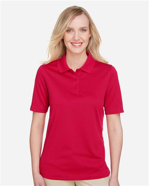 Harriton M348W Ladies' Advantage Snag Protection Plus IL Polo #color_RED