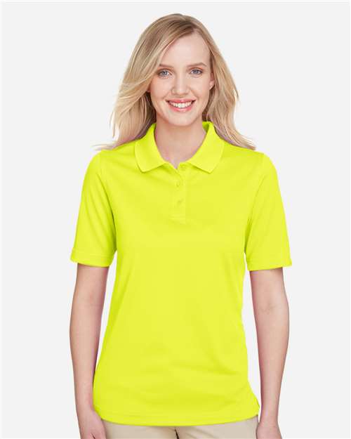 Harriton M348W Ladies' Advantage Snag Protection Plus IL Polo #color_SAFETY YELLOW