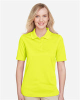 Harriton M348W Ladies' Advantage Snag Protection Plus IL Polo #color_SAFETY YELLOW