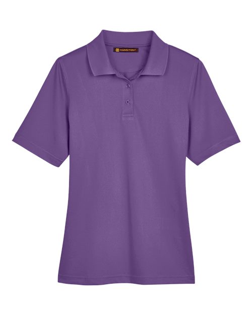 Harriton M348W Ladies' Advantage Snag Protection Plus IL Polo #color_TEAM PURPLE