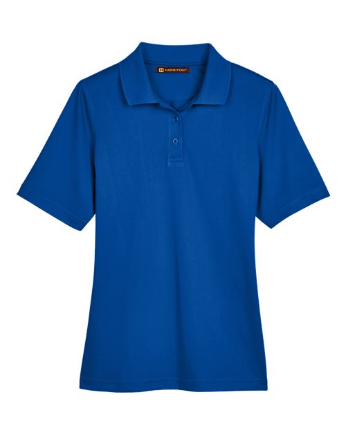 Harriton M348W Ladies' Advantage Snag Protection Plus IL Polo #color_TRUE ROYAL