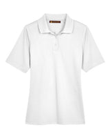 Harriton M348W Ladies' Advantage Snag Protection Plus IL Polo #color_WHITE