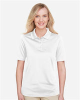 Harriton M348W Ladies' Advantage Snag Protection Plus IL Polo #color_WHITE