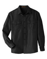 Harriton M580L Men's Key West Long-Sleeve Performance Staff Shirt #color_BLACK