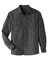 Harriton M580L Men's Key West Long-Sleeve Performance Staff Shirt #color_DARK CHARCOAL