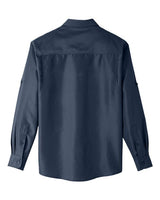 Harriton M580L Men's Key West Long-Sleeve Performance Staff Shirt #color_NAVY
