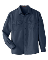 Harriton M580L Men's Key West Long-Sleeve Performance Staff Shirt #color_NAVY