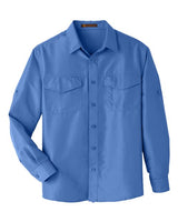 Harriton M580L Men's Key West Long-Sleeve Performance Staff Shirt #color_POOL BLUE