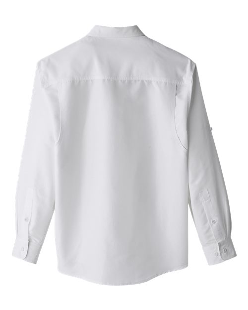 Harriton M580L Men's Key West Long-Sleeve Performance Staff Shirt #color_WHITE