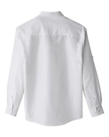 Harriton M580L Men's Key West Long-Sleeve Performance Staff Shirt #color_WHITE