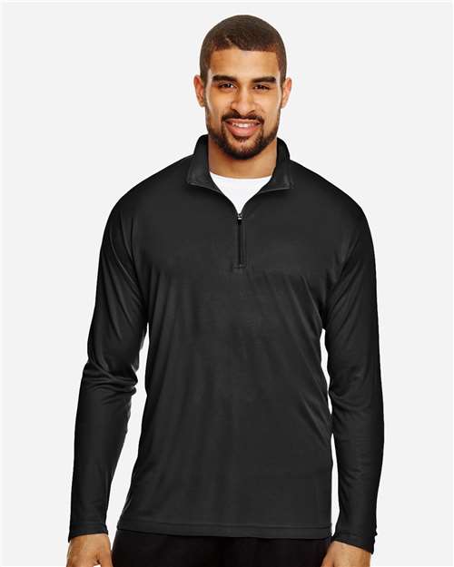 Team 365 TT31 Men's Zone Performance Quarter-Zip #color_BLACK