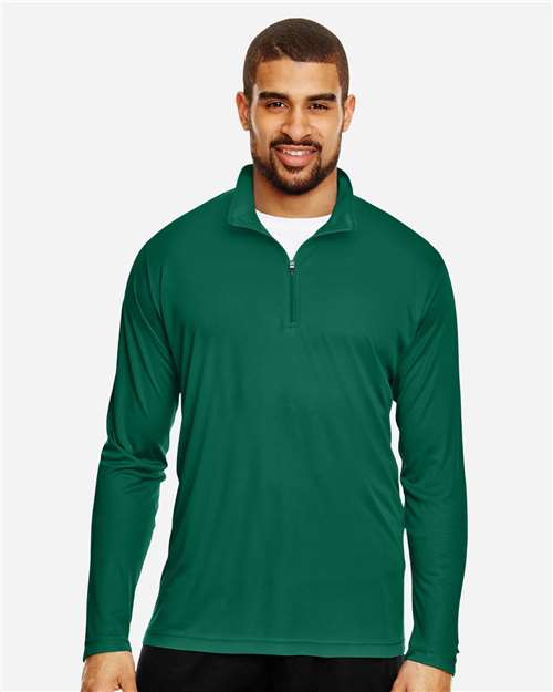 Team 365 TT31 Men's Zone Performance Quarter-Zip #color_SPORT FOREST