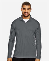 Team 365 TT31 Men's Zone Performance Quarter-Zip #color_SPORT GRAPHITE