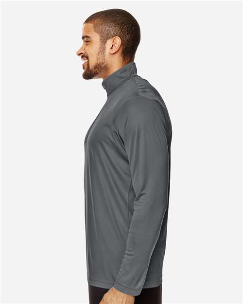 Team 365 TT31 Men's Zone Performance Quarter-Zip #color_SPORT GRAPHITE